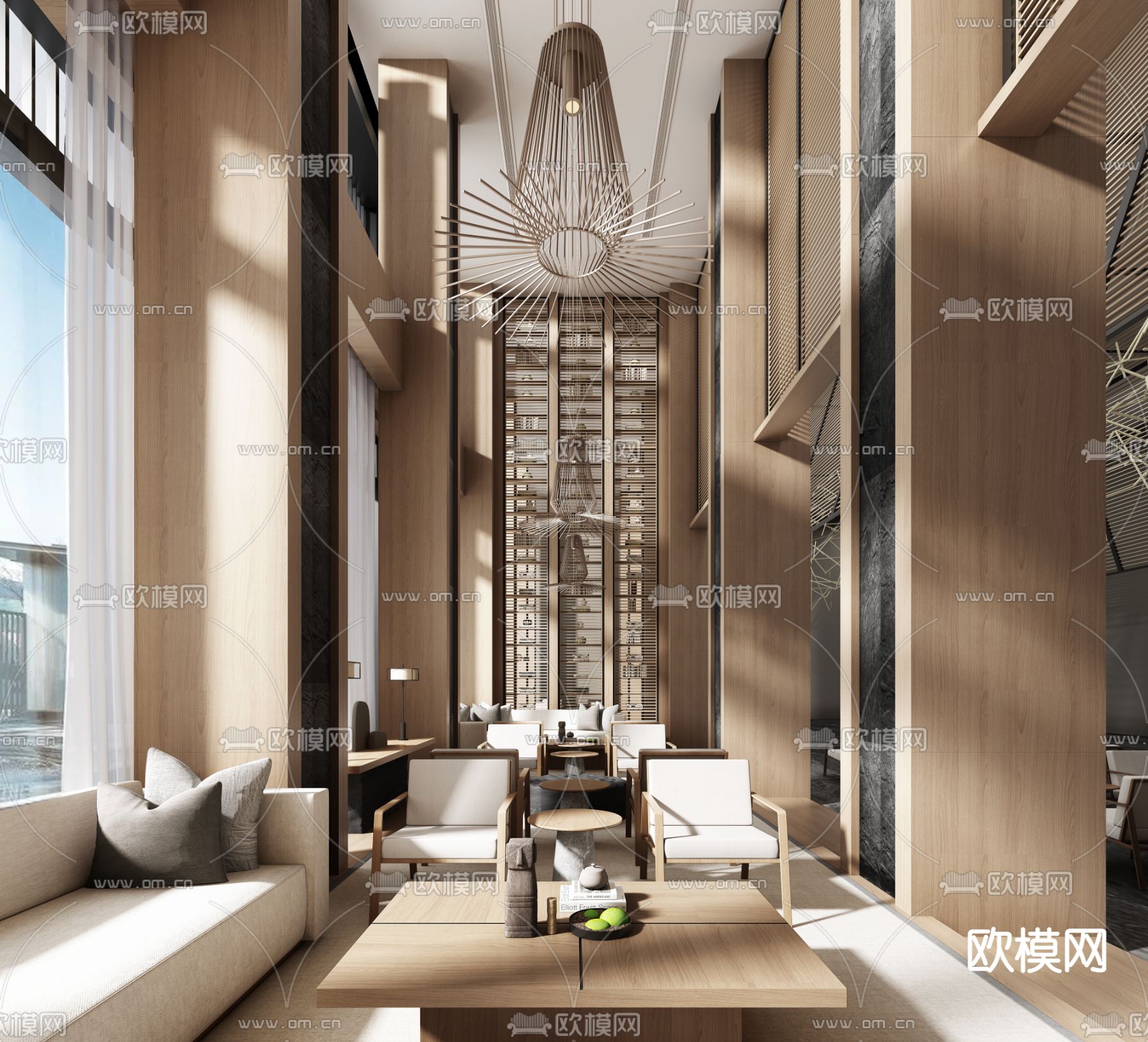 风合睦晨设计 济南金科博翠山销售中心su模型下载