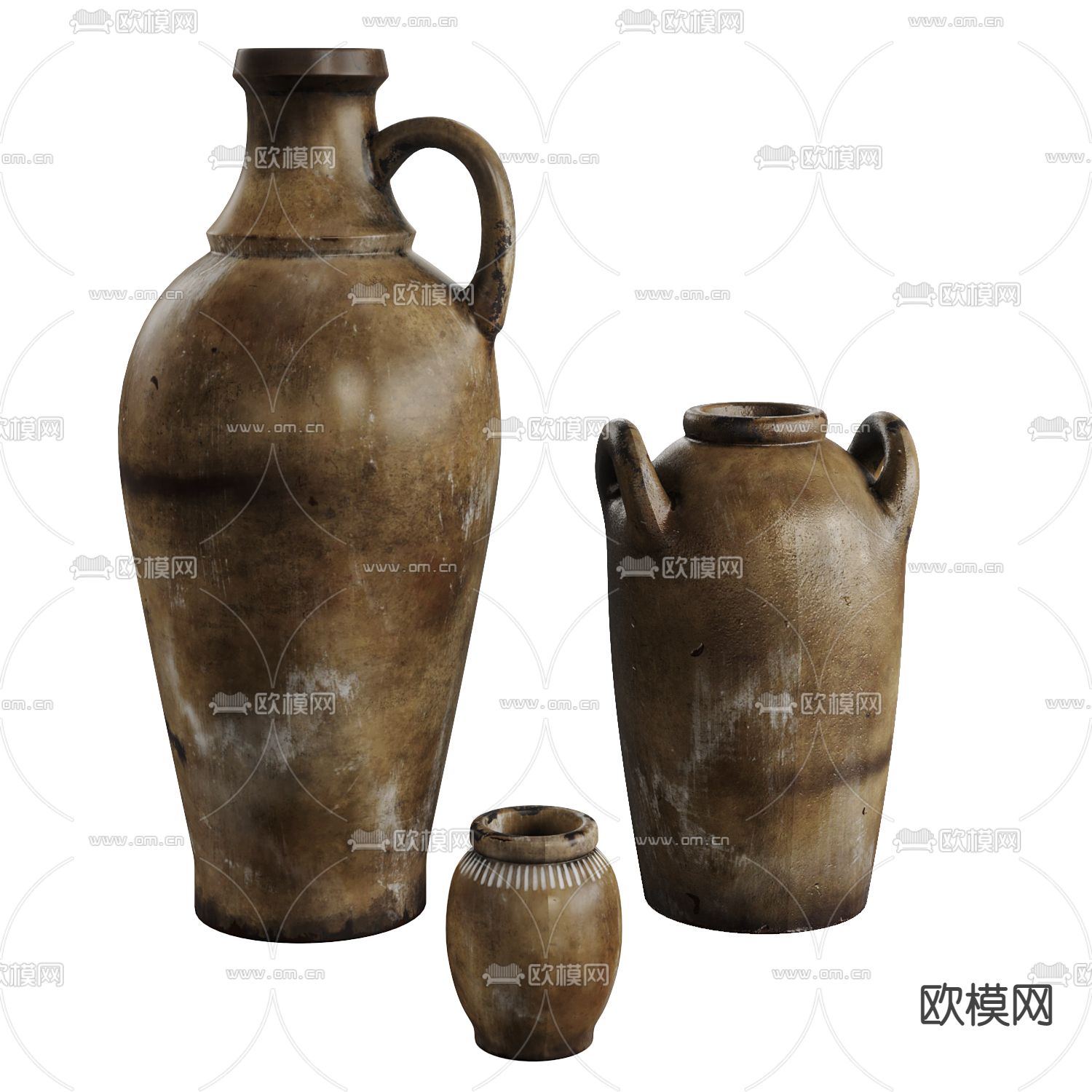 侘寂风陶罐 器皿su模型下载（渲染图1）