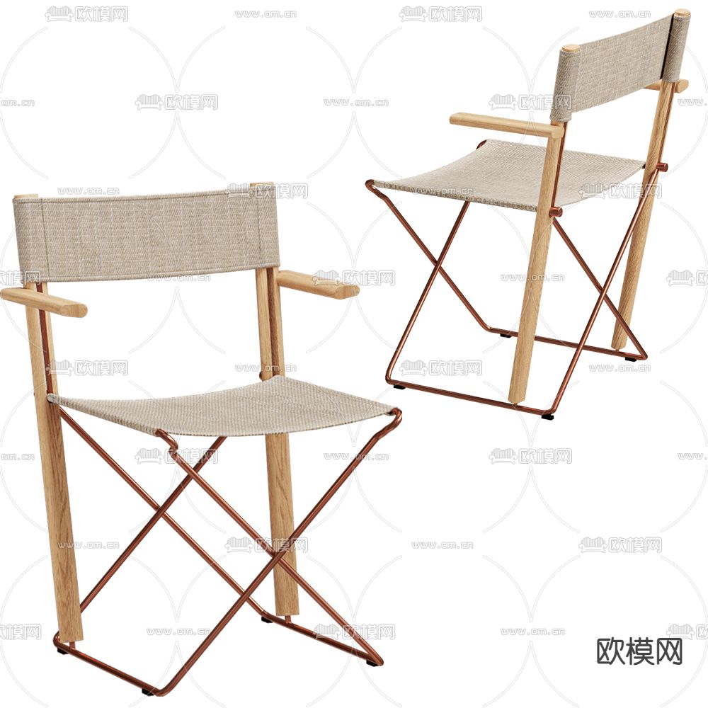 现代户外椅子 折叠椅su模型