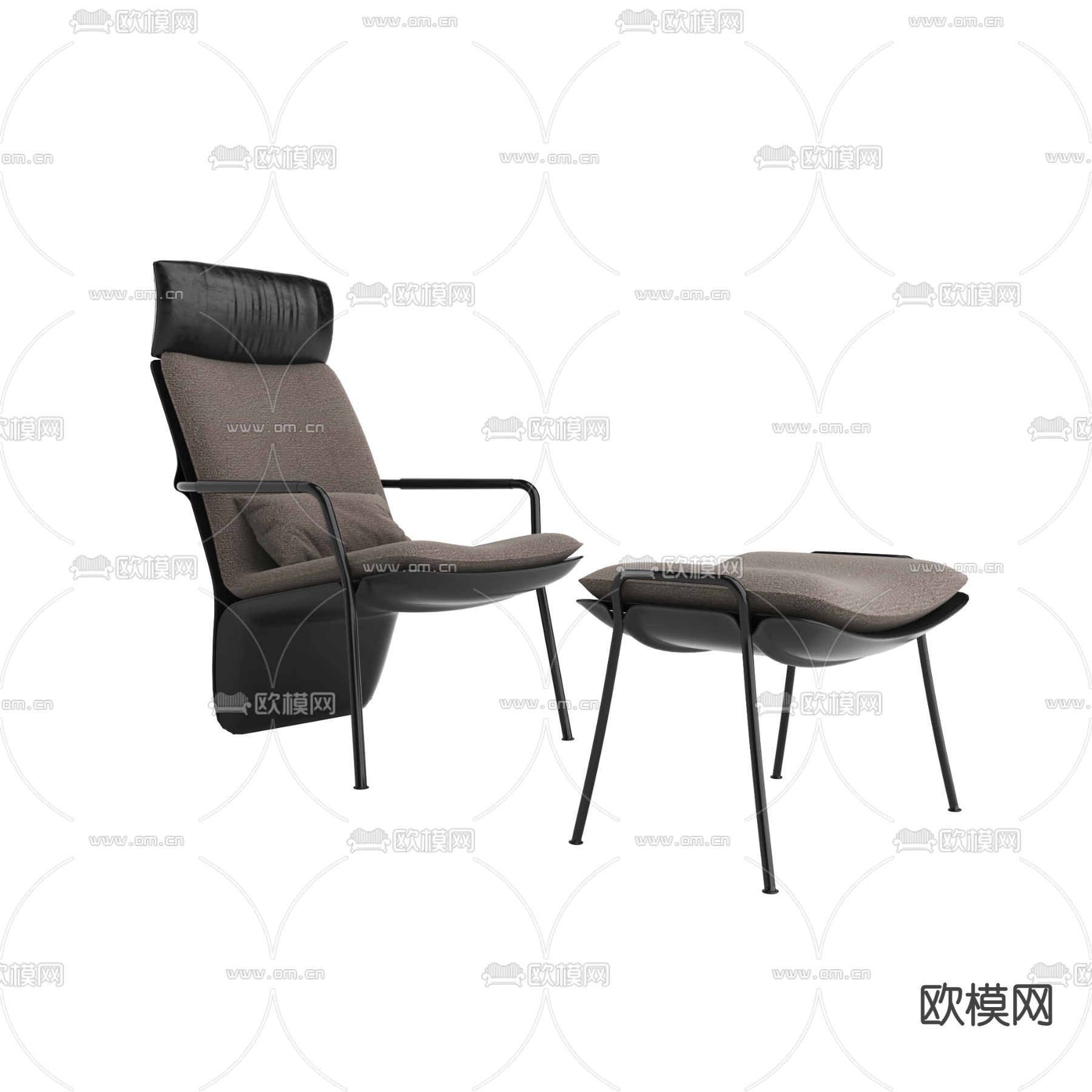 现代极简创意休闲椅免费3d模型下载_ID12295858_3dmax免费模型-欧模网