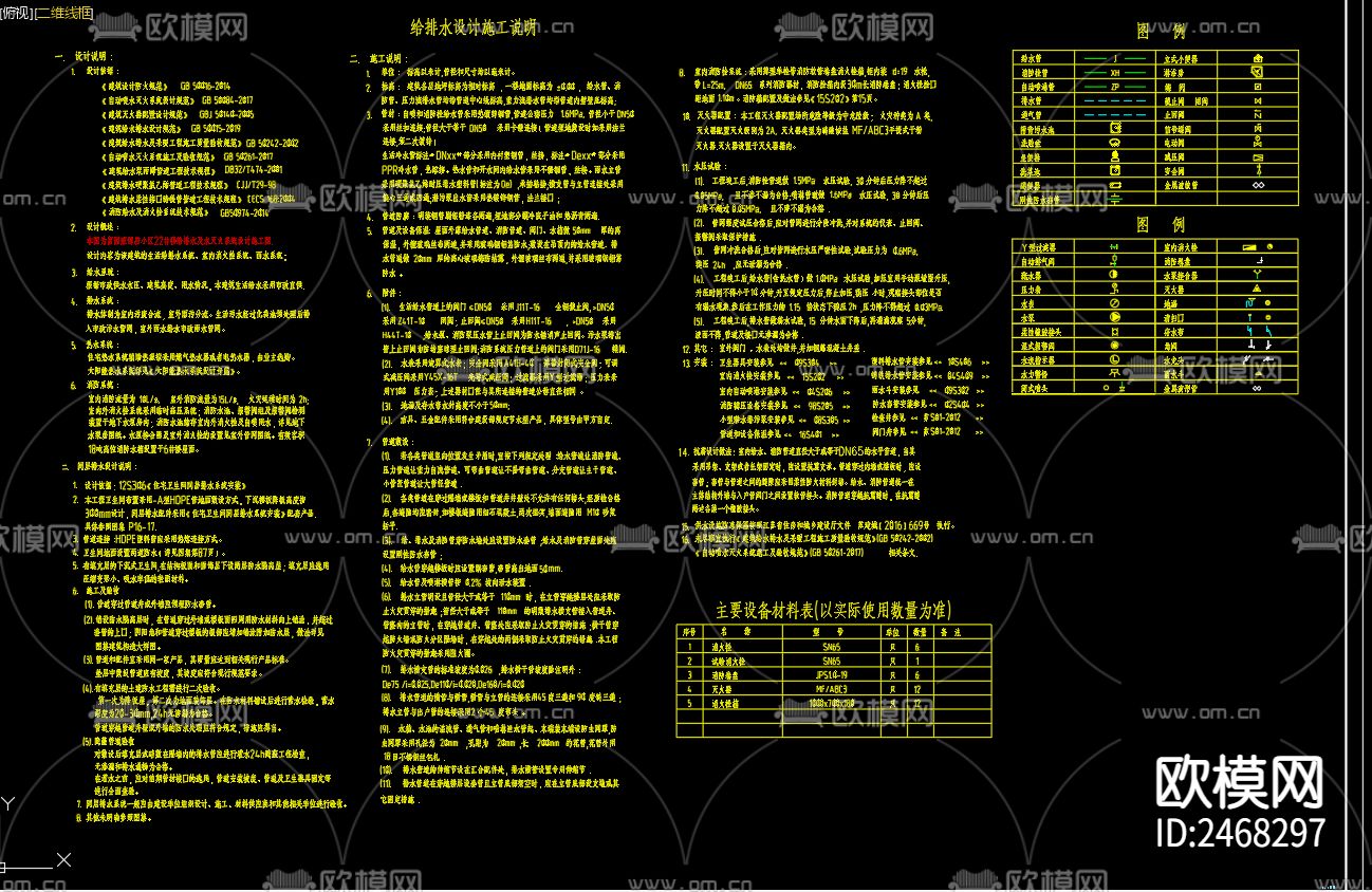 雍璟府22号给排书CAD施工图下载（渲染图2）