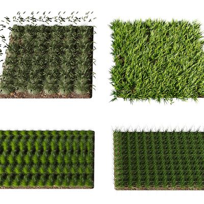  现代草坪 草地su模型 