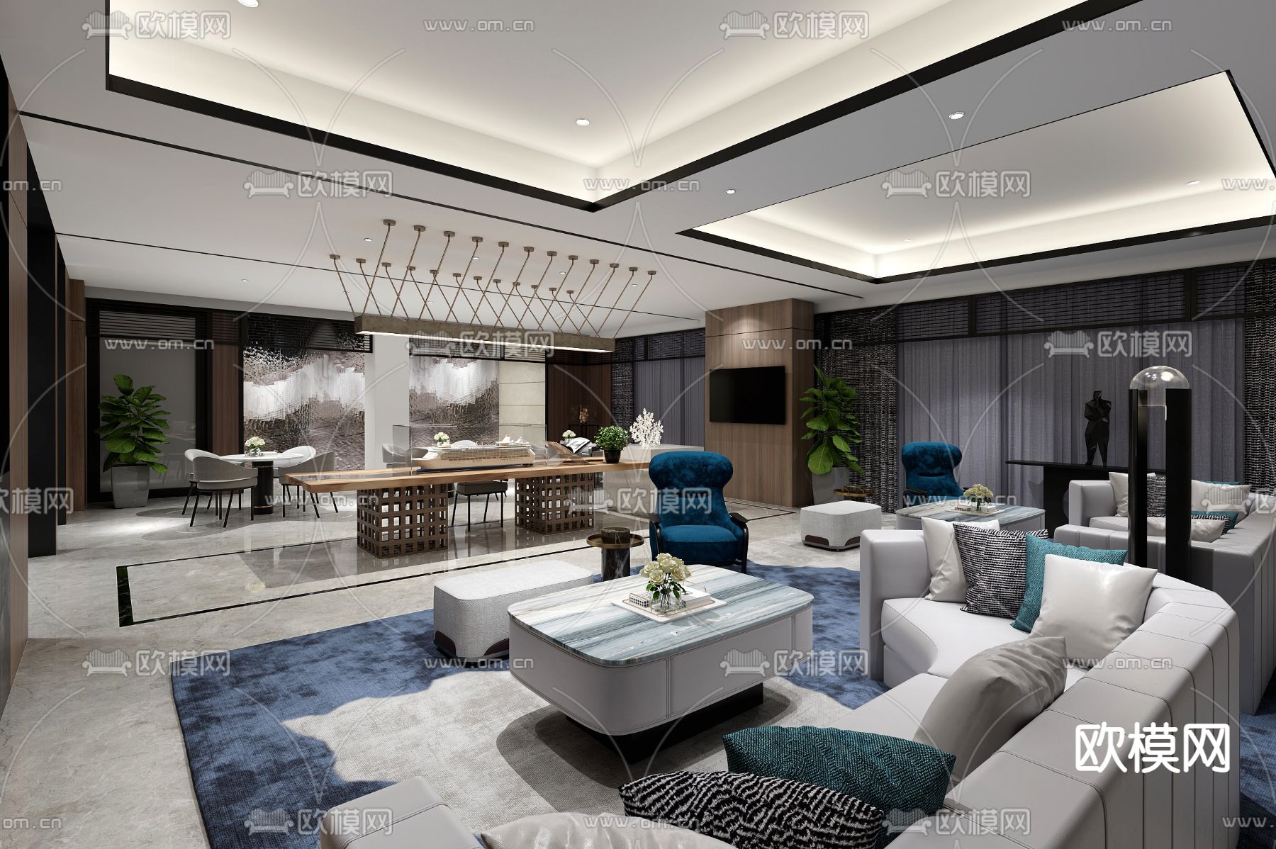 DAS大森设计 龙湖集团深圳“首开·天琅”营销中心su模型下载