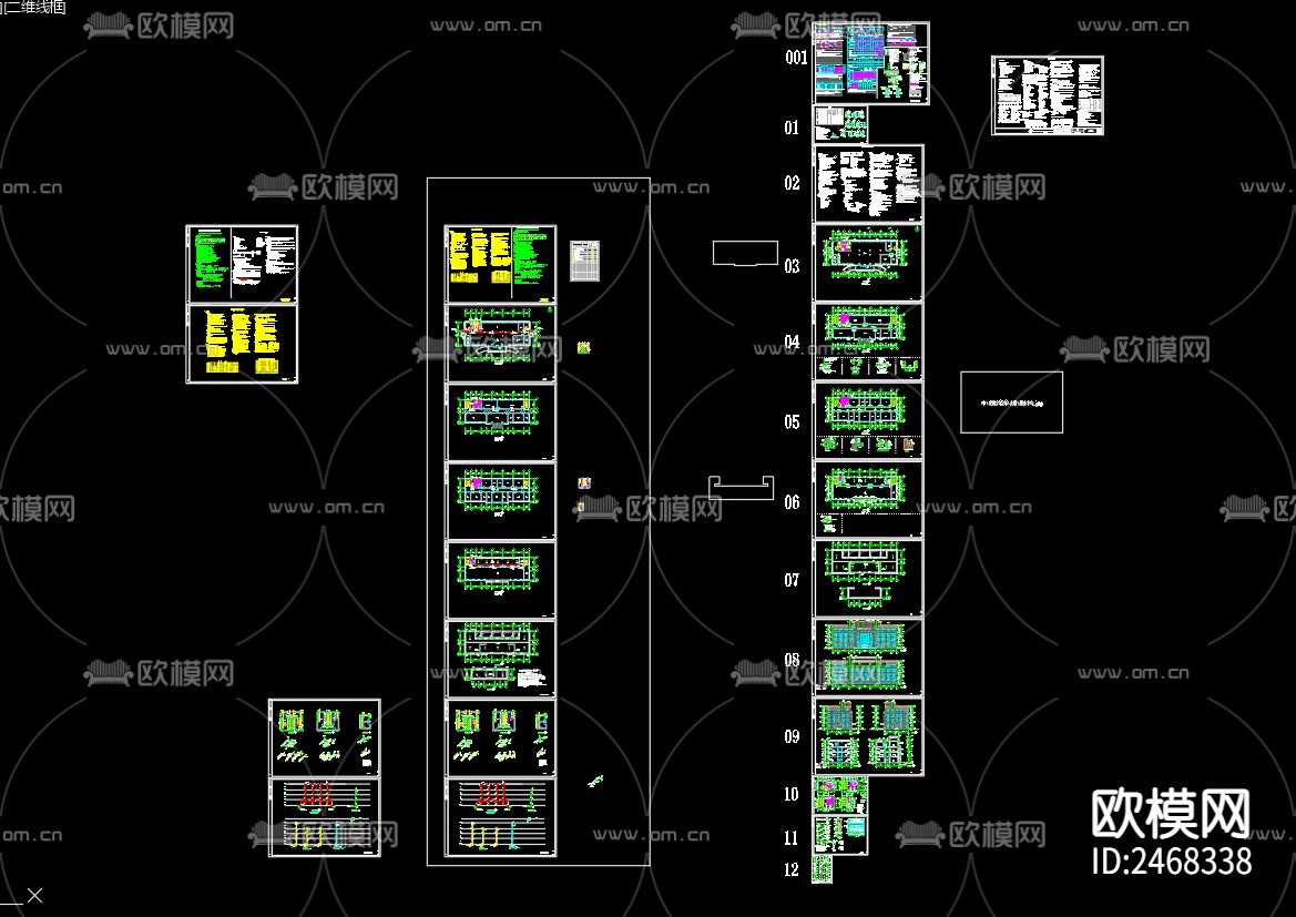 新苑小区综合服务中心给排水CAD施工图下载（渲染图1）