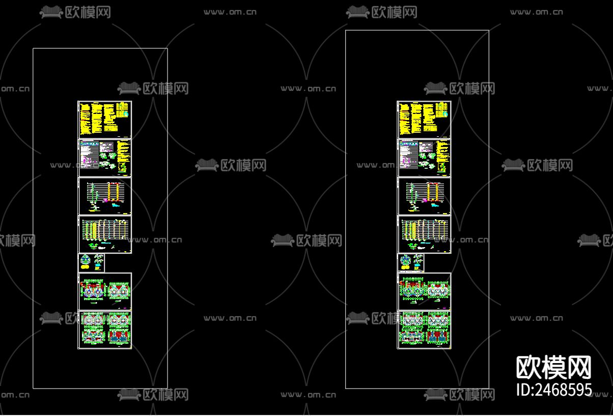 上塘龙井新苑7号8号给排水CAD施工图下载（渲染图1）