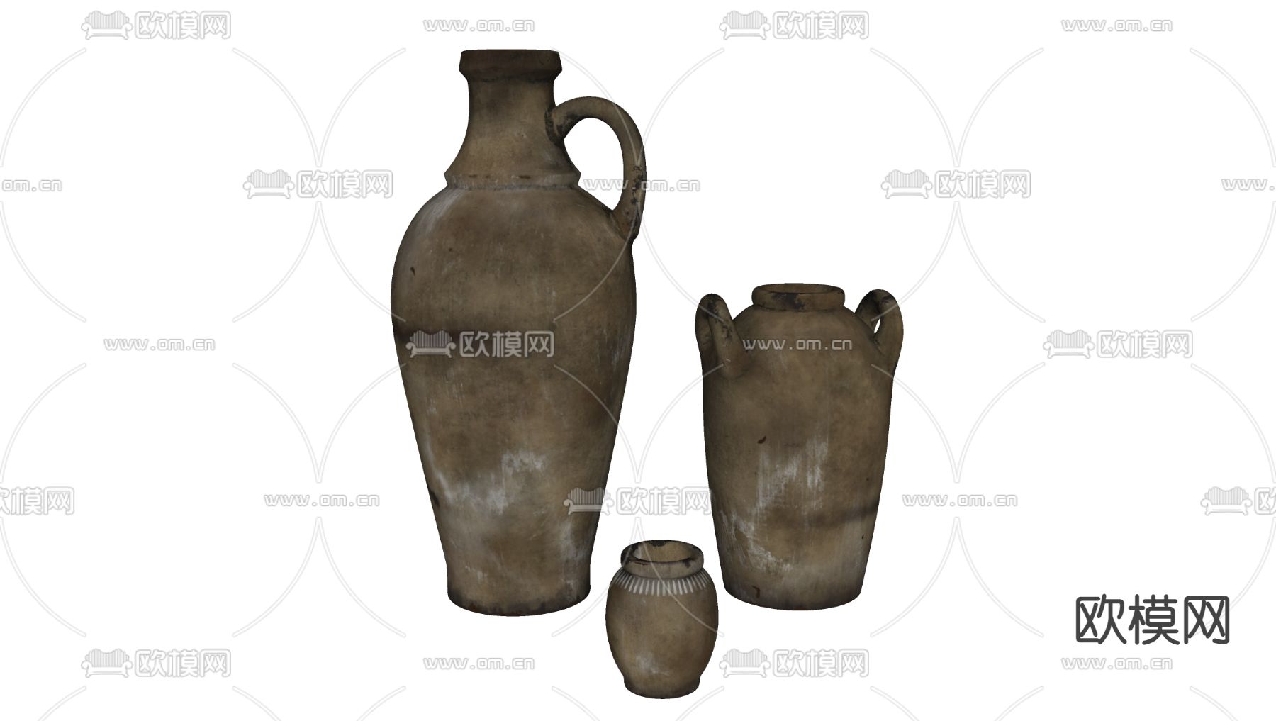 侘寂风陶罐 器皿su模型下载（渲染图2）