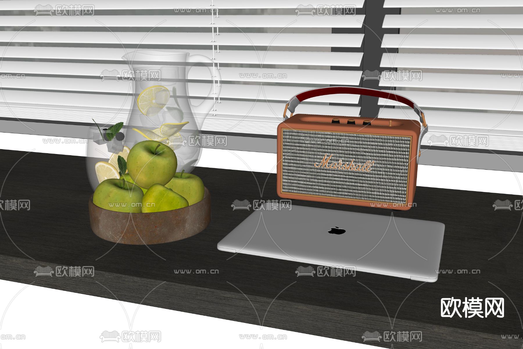 苹果水果 摆件 音响 su模型下载（渲染图3）