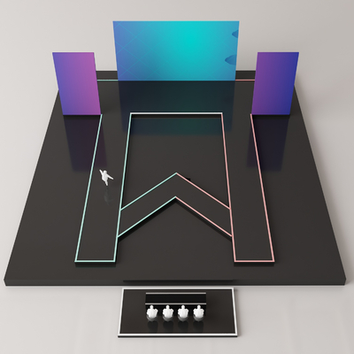  演唱会舞台 灯光舞台 T台su模型 