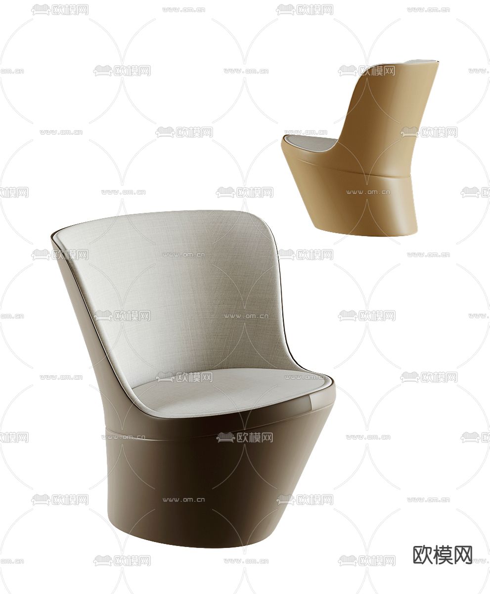 现代单人沙发3d模型下载