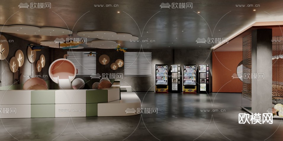 火鍋店 中餐廳3d模型下載(渲染圖4)