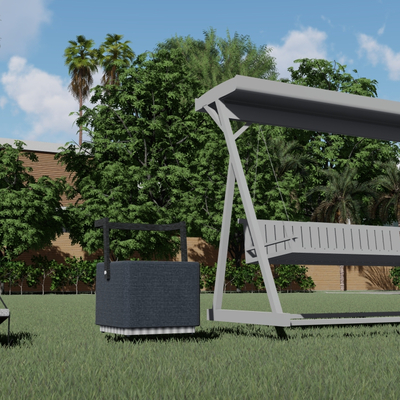  现代户外座椅 秋千椅su模型 