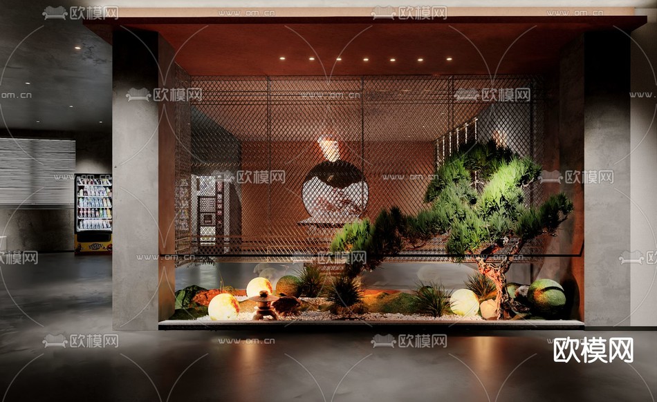 火鍋店 中餐廳3d模型下載(渲染圖3)