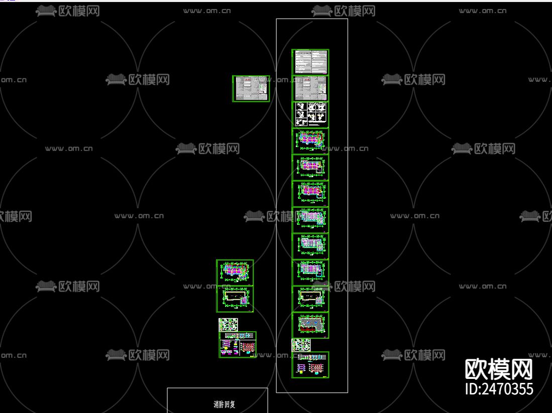 上塘镇龙井新苑小区幼儿园给排水CAD施工图下载（渲染图3）