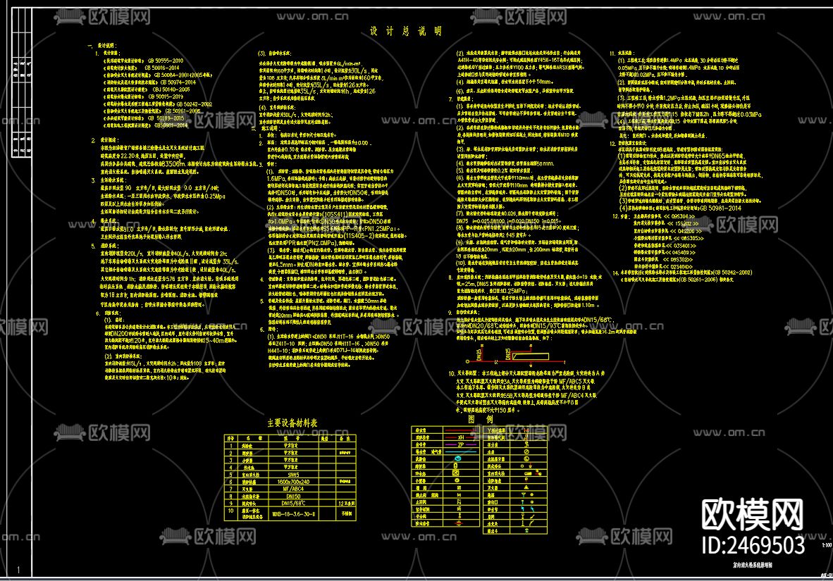 商务楼三水图给排水CAD施工图下载（渲染图3）