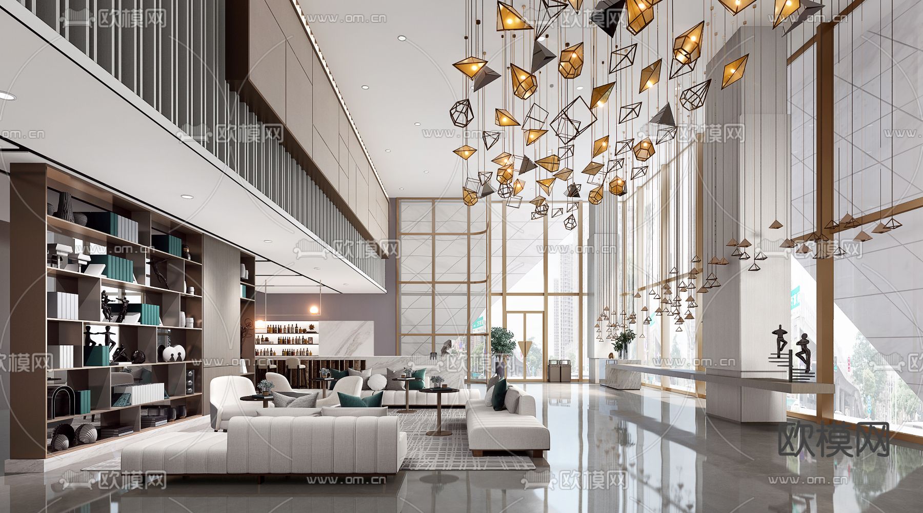 上海彬占建筑设计 弘阳长沙时光里售楼处SU模型下载