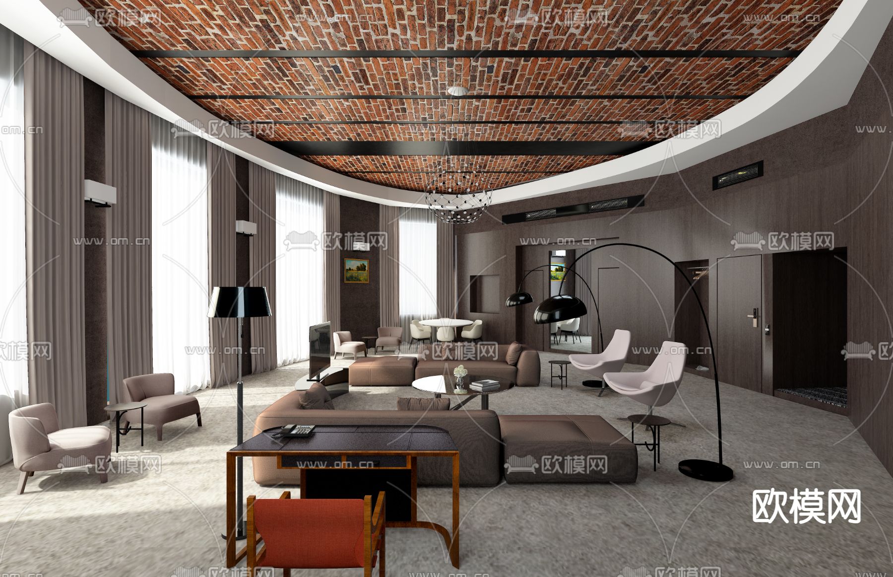 乌克兰利沃夫BANK HOTEL酒店豪华客房su模型下载