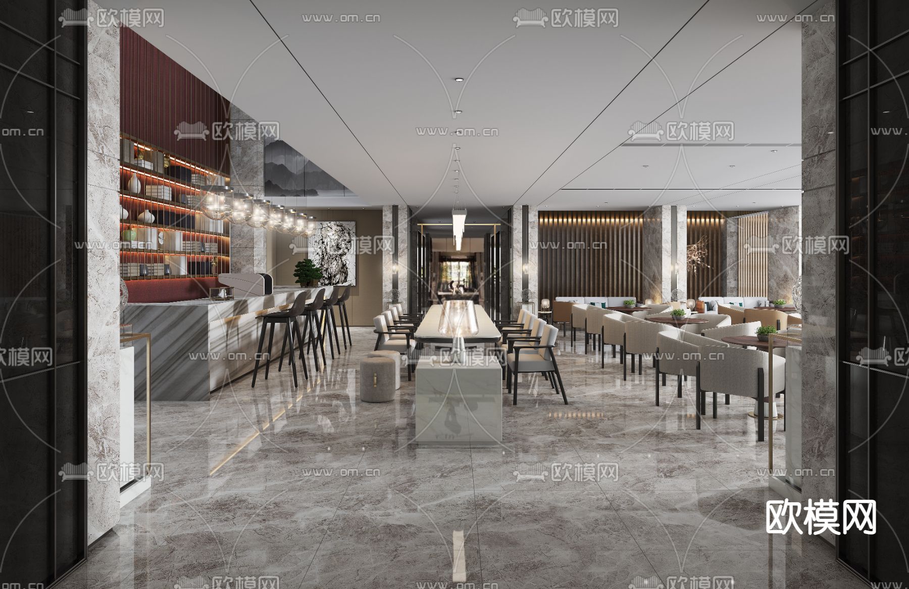 矩阵纵横设计 南宁华润南棉售楼处SU模型下载