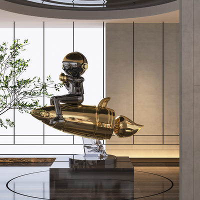  潮玩 卡通雕塑 艺术装置su模型 