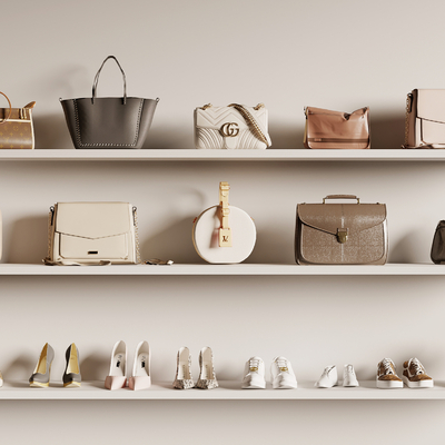  包包 鞋子su模型 