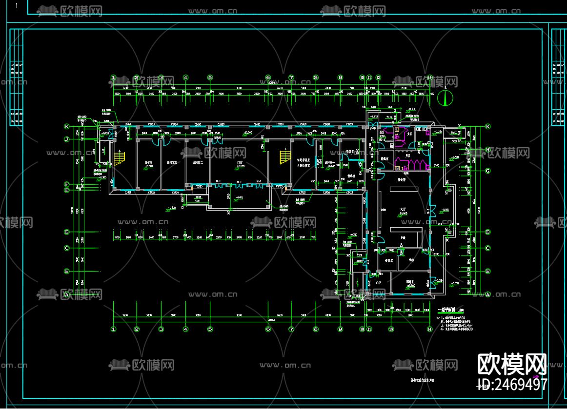 开发区派出所给排水CAD施工图下载（渲染图3）