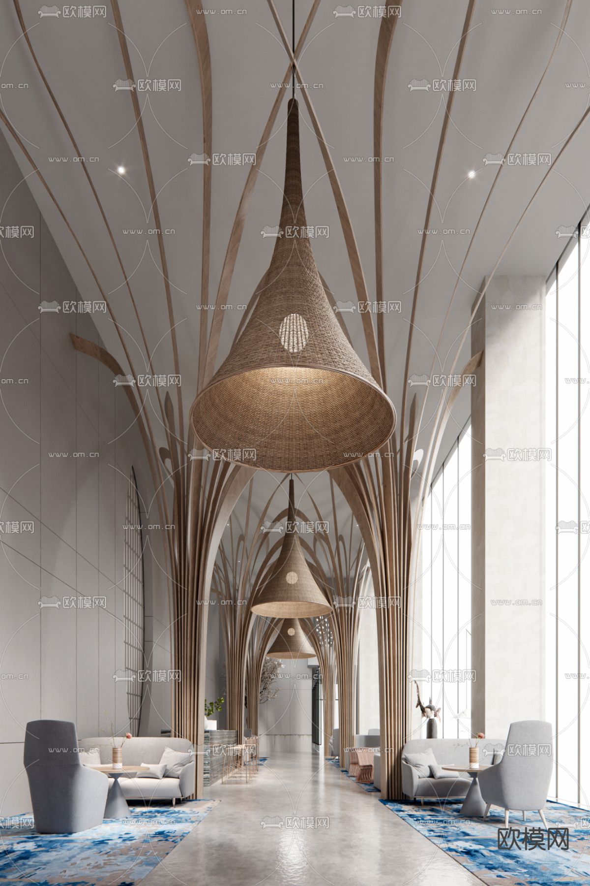 于舍 YU STUDIO设计 重庆万科翡翠公园会所SU模型下载