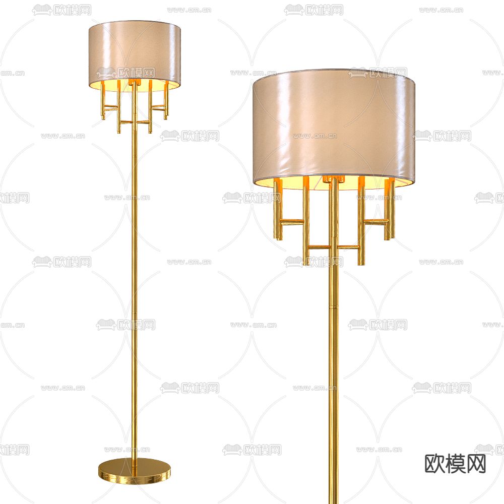 轻奢落地灯3d模型下载