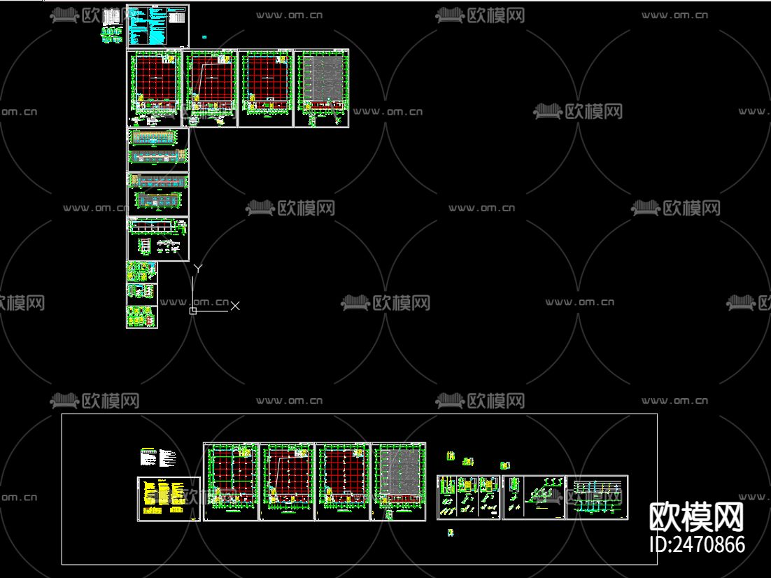 益建机车3号厂房施工图给排水CAD施工图下载（渲染图2）