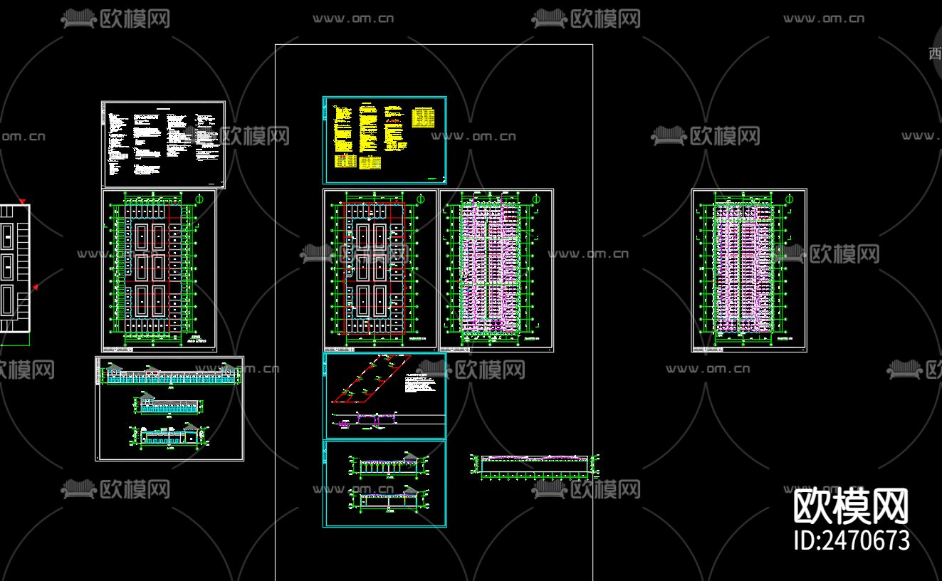 农贸市场给排水及水灭火CAD施工图下载（渲染图1）