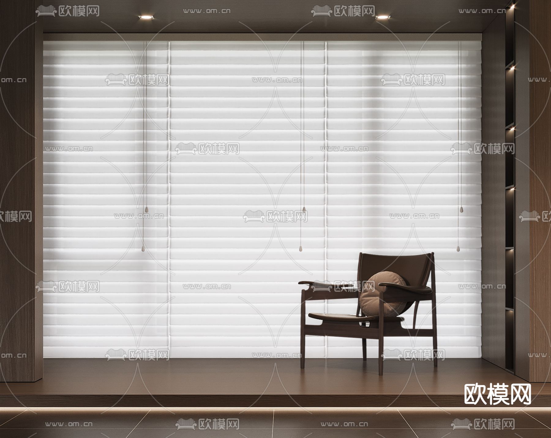 现代梦幻帘 窗帘su模型下载（渲染图1）