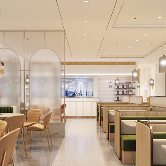 轻奢快餐店3d模型