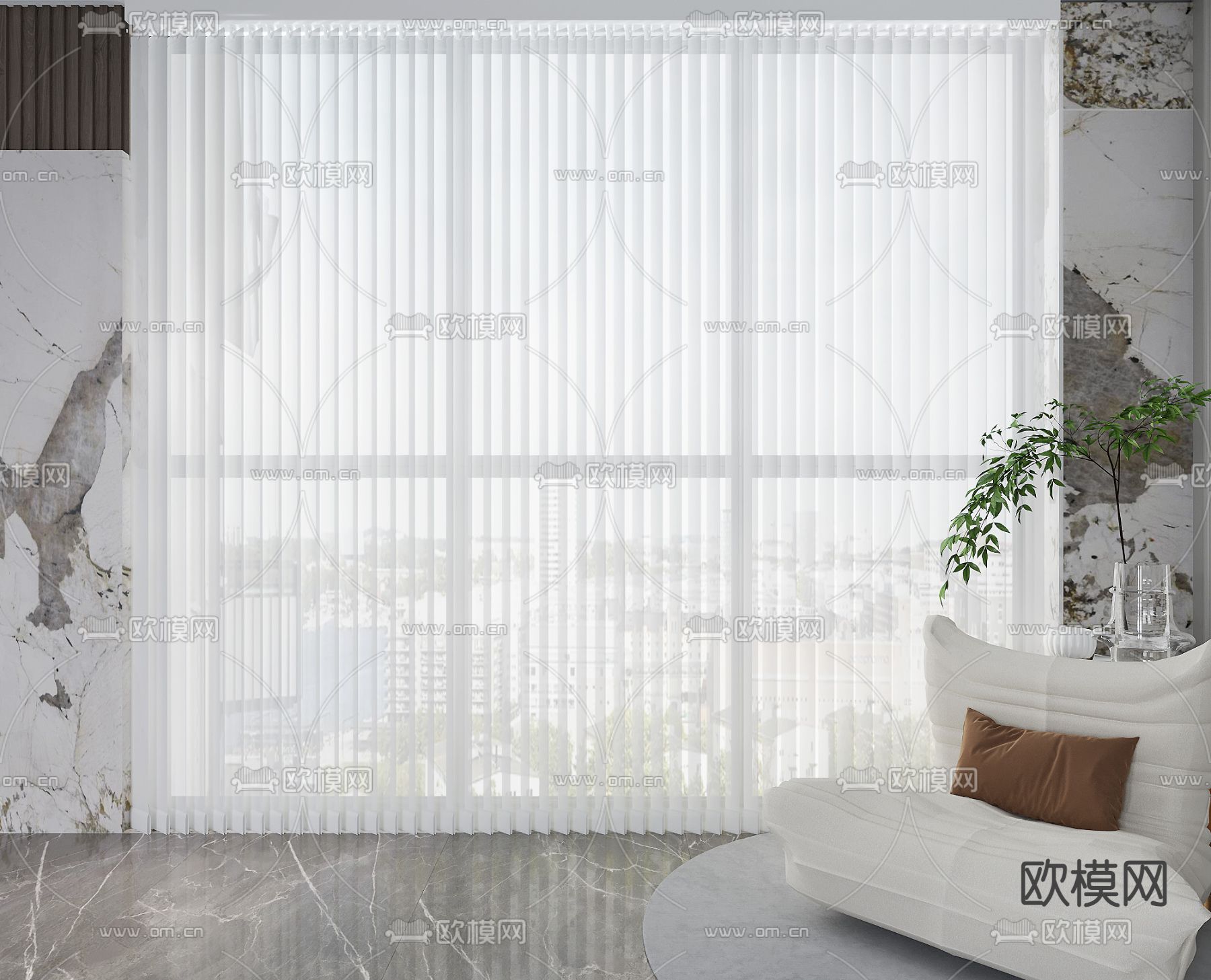 梦幻帘 百叶帘免费3d模型下载