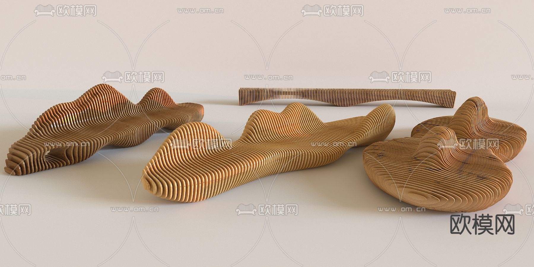 异形休闲座椅3d模型下载