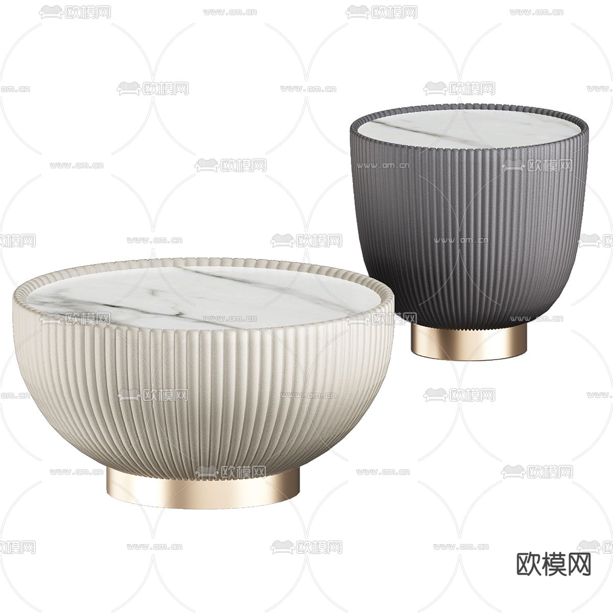 现代子母茶几su模型