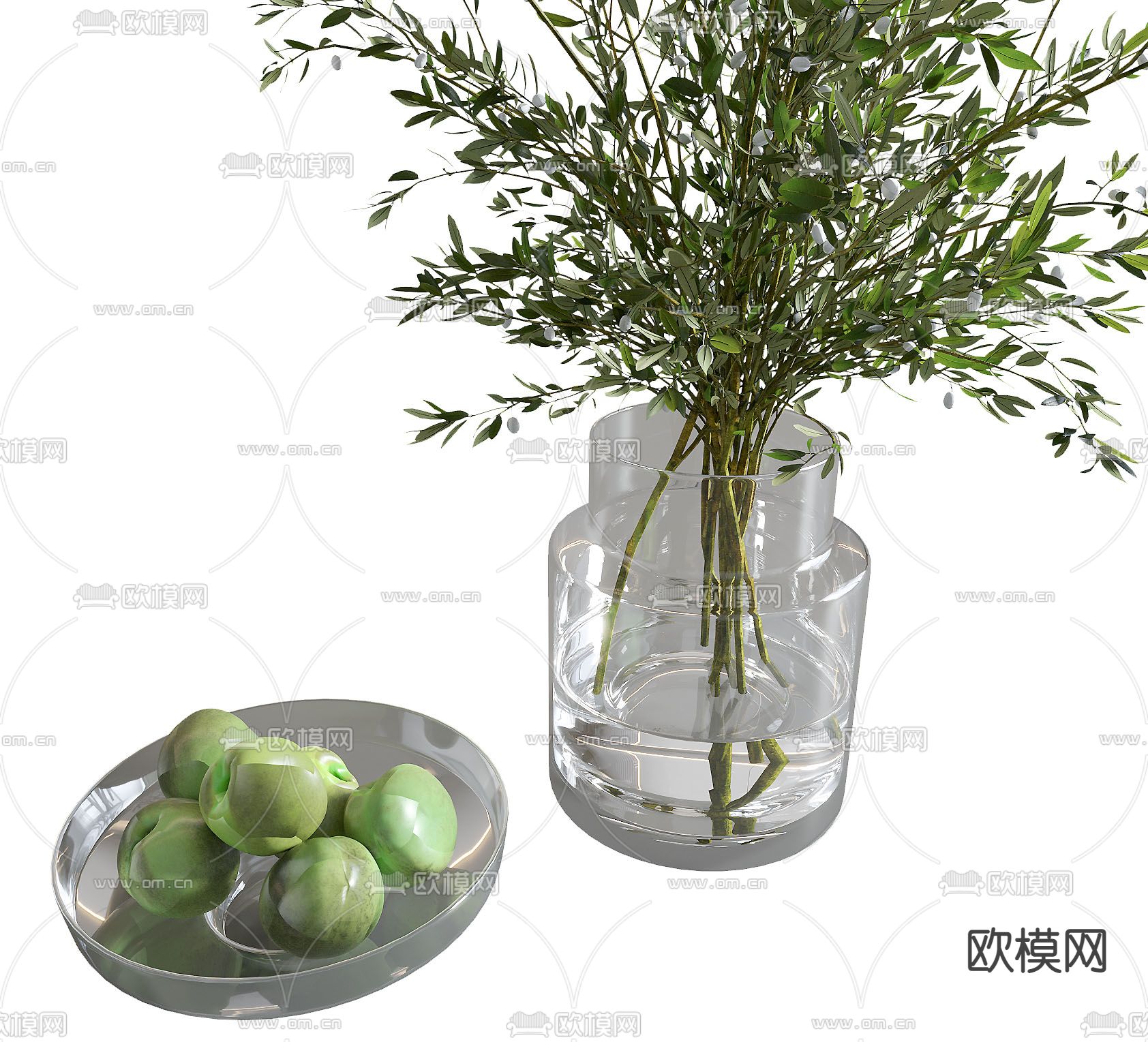 花瓶 果盘免费3d模型下载