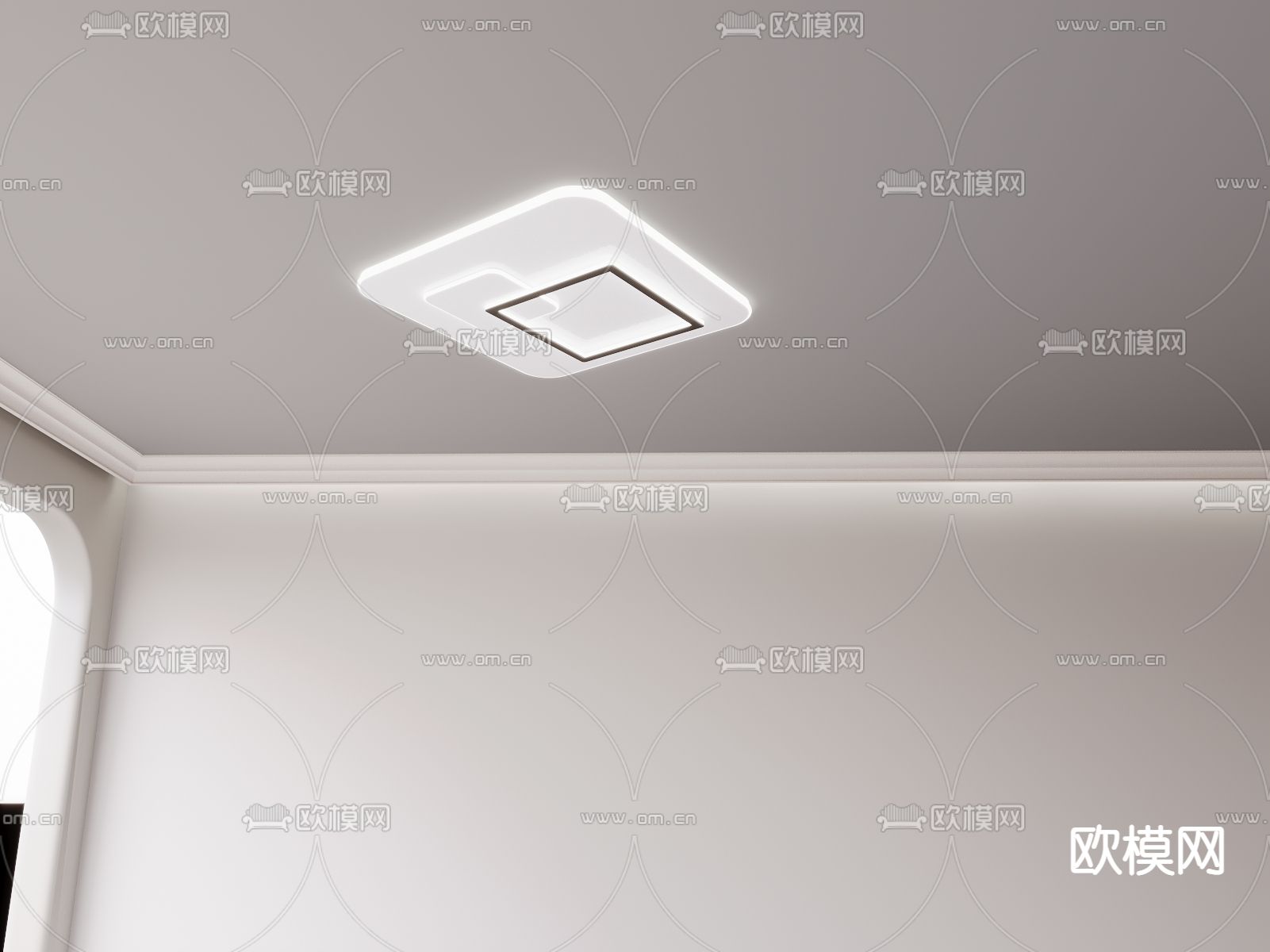 客厅灯 餐厅灯 几何灯3d模型下载（渲染图4）