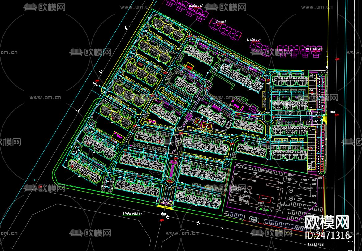 双沟酒都室外管网CAD施工图下载（渲染图4）