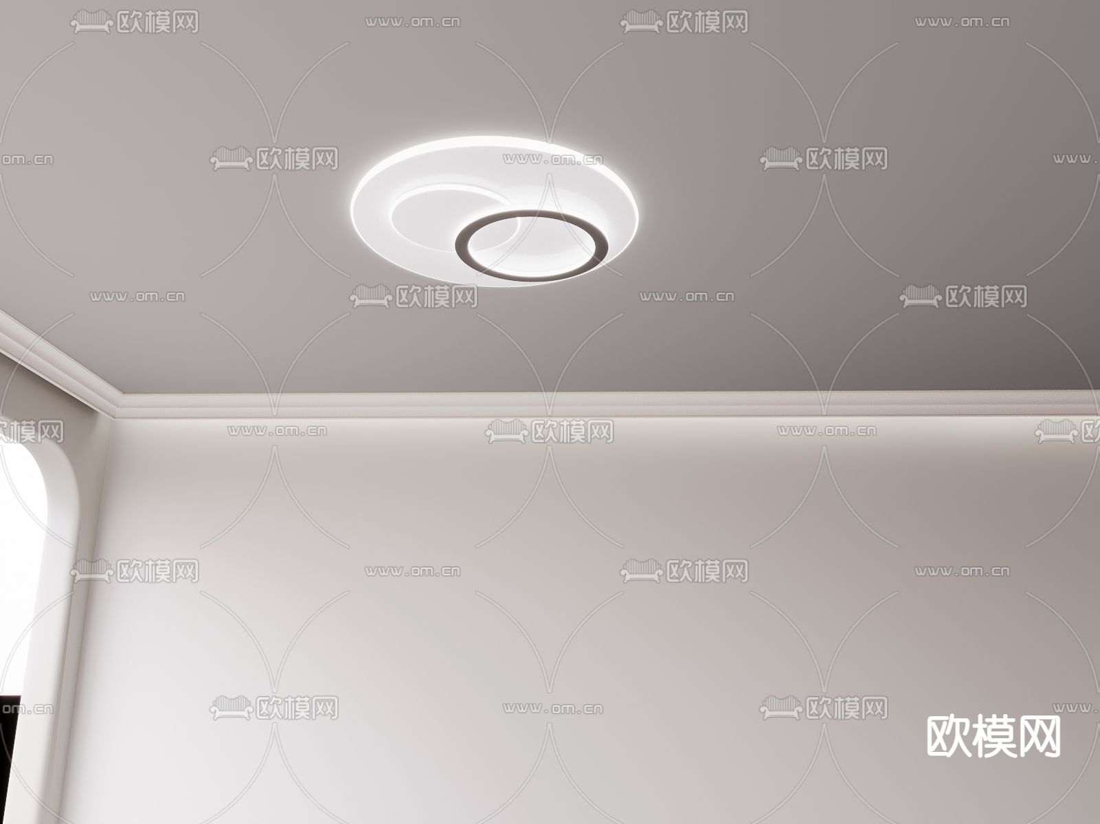 客厅灯 餐厅灯 几何灯3d模型下载（渲染图5）