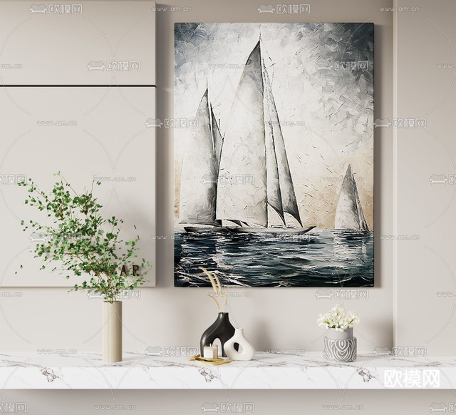 装饰画 风景挂画3d模型下载