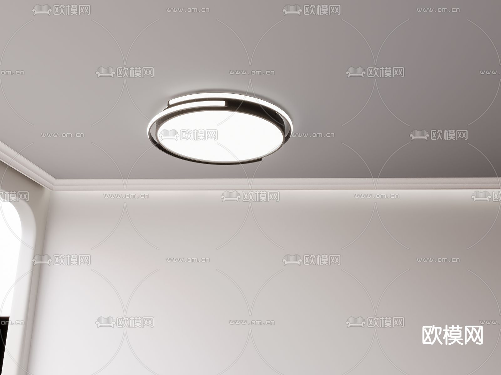 客厅灯 餐厅灯 几何灯3d模型下载（渲染图2）