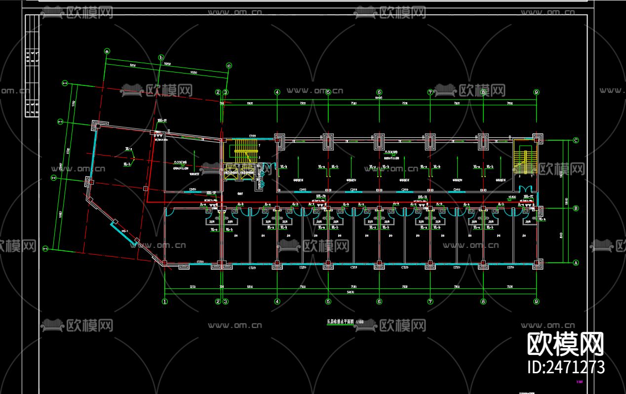 鼎世华府23号楼给排水CAD施工图下载（渲染图3）