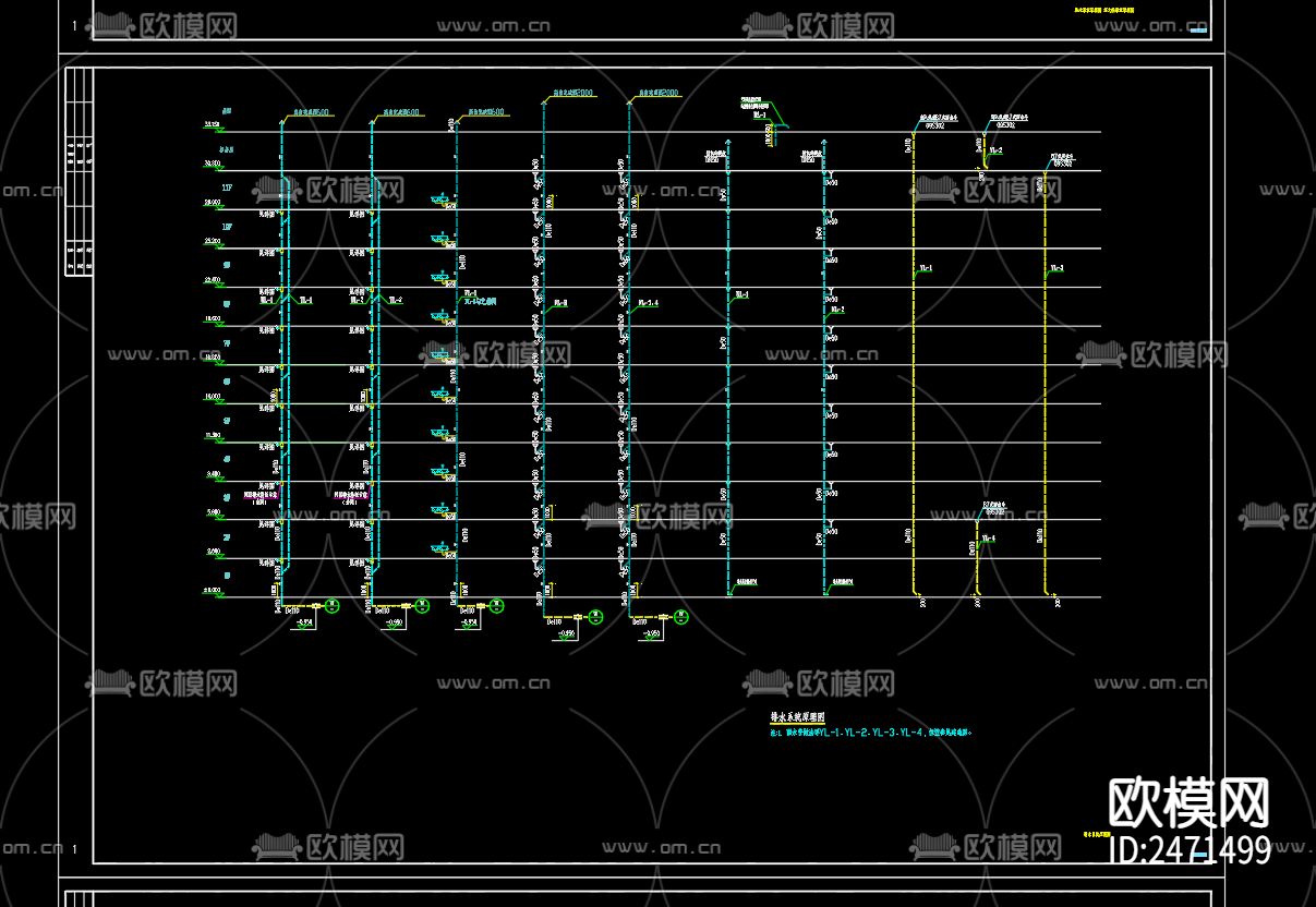 佳和世纪御园5号给排水及水灭火系统CAD施工图下载（渲染图3）