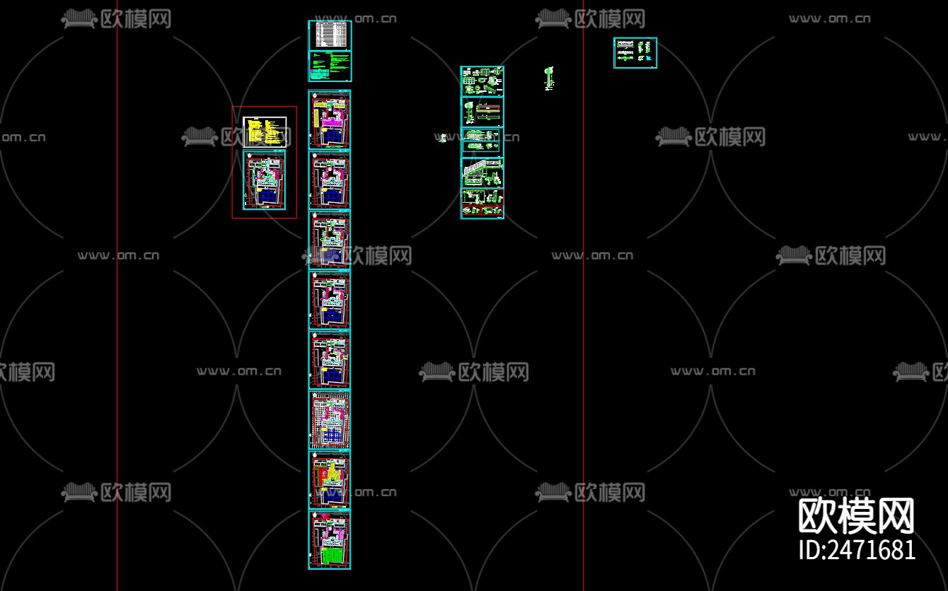 车门乡派出所室外附属工程雨污管网工程CAD施工图下载（渲染图1）