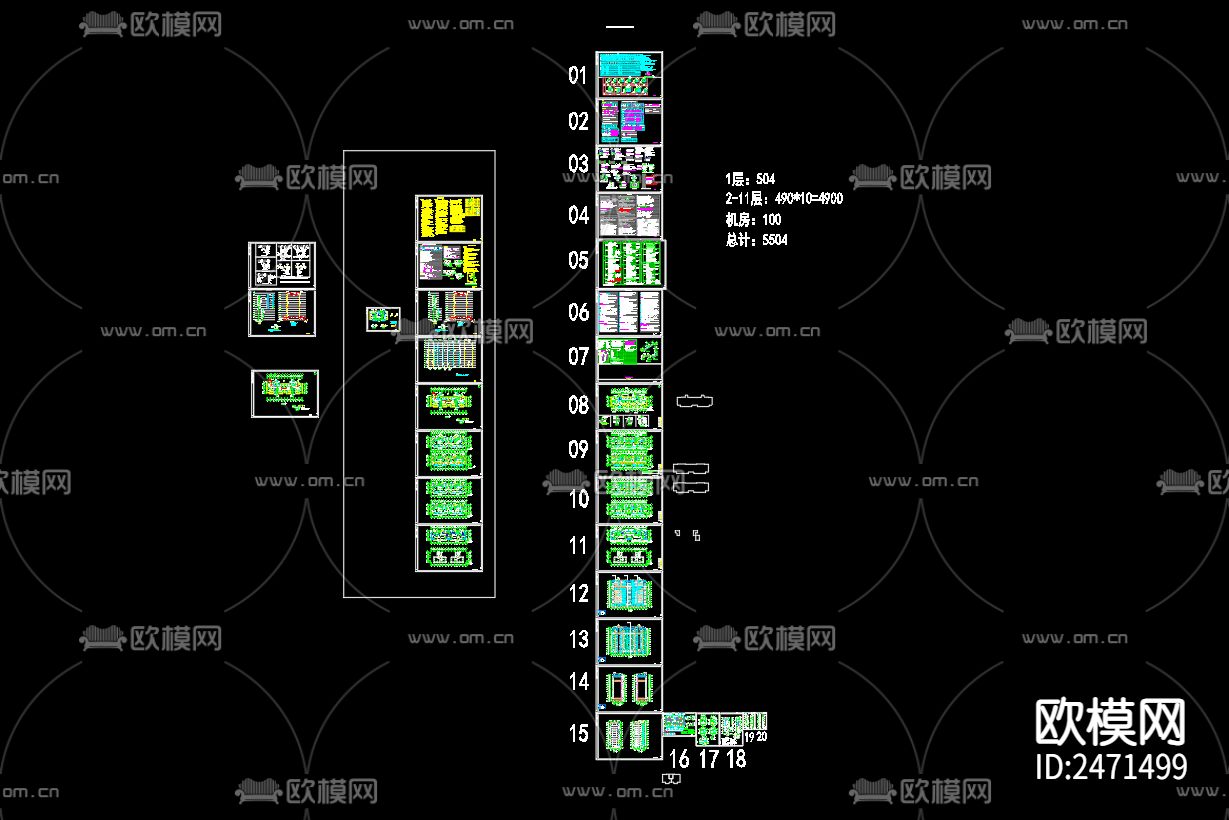 佳和世纪御园5号给排水及水灭火系统CAD施工图下载（渲染图1）