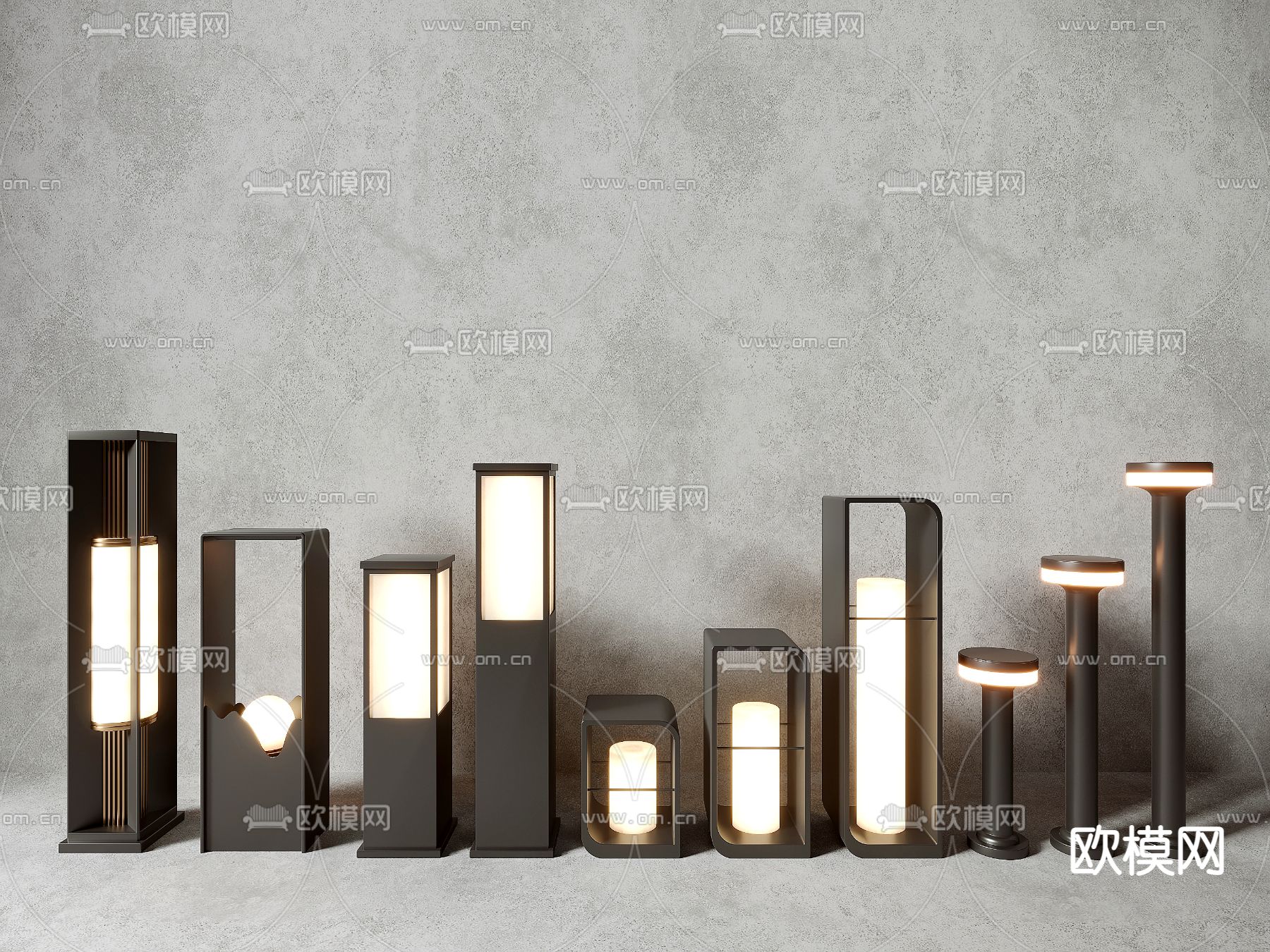 户外灯 草坪灯 景观灯su模型下载（渲染图1）