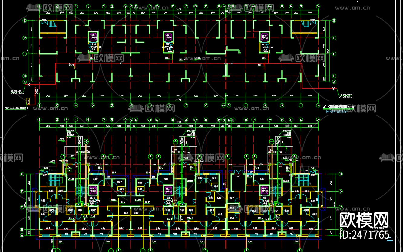 早陈阳光小区20号楼给排水及水灭火系统CAD施工图下载（渲染图4）