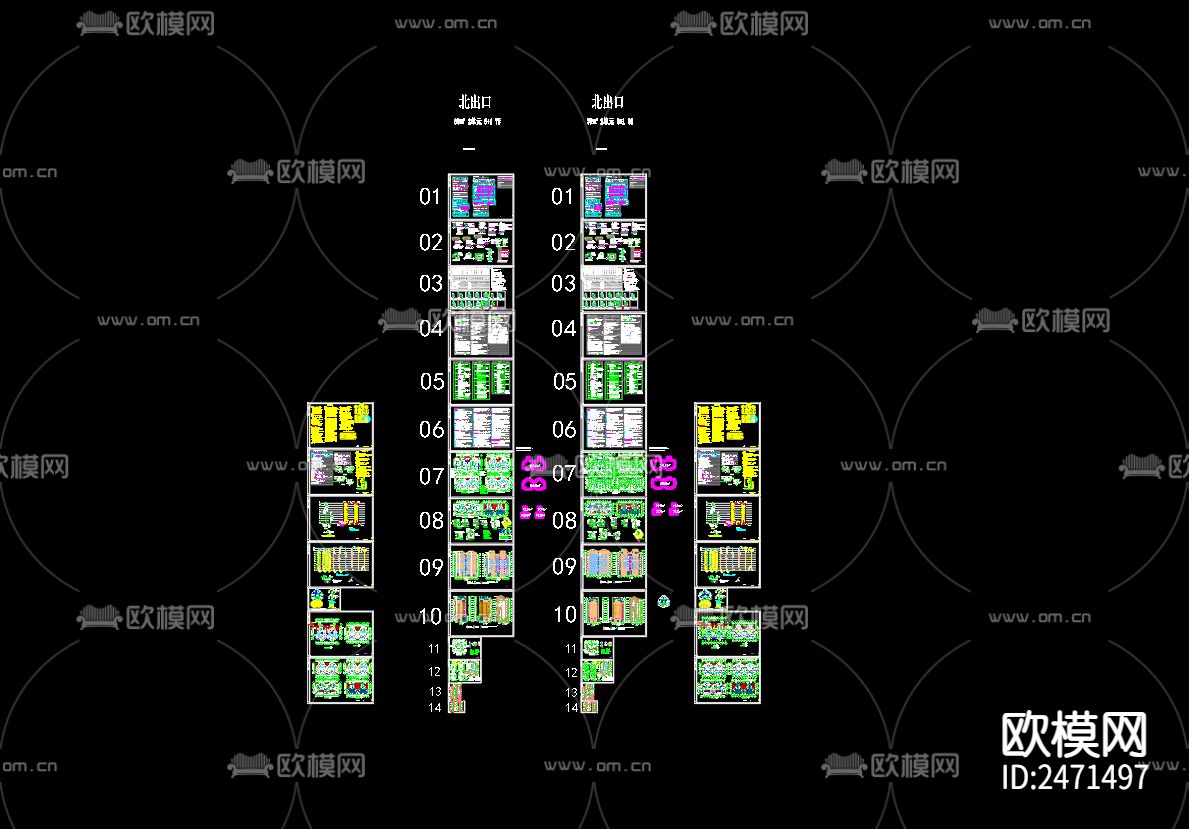 上塘龙井新苑7号楼给排水CAD施工图下载（渲染图1）