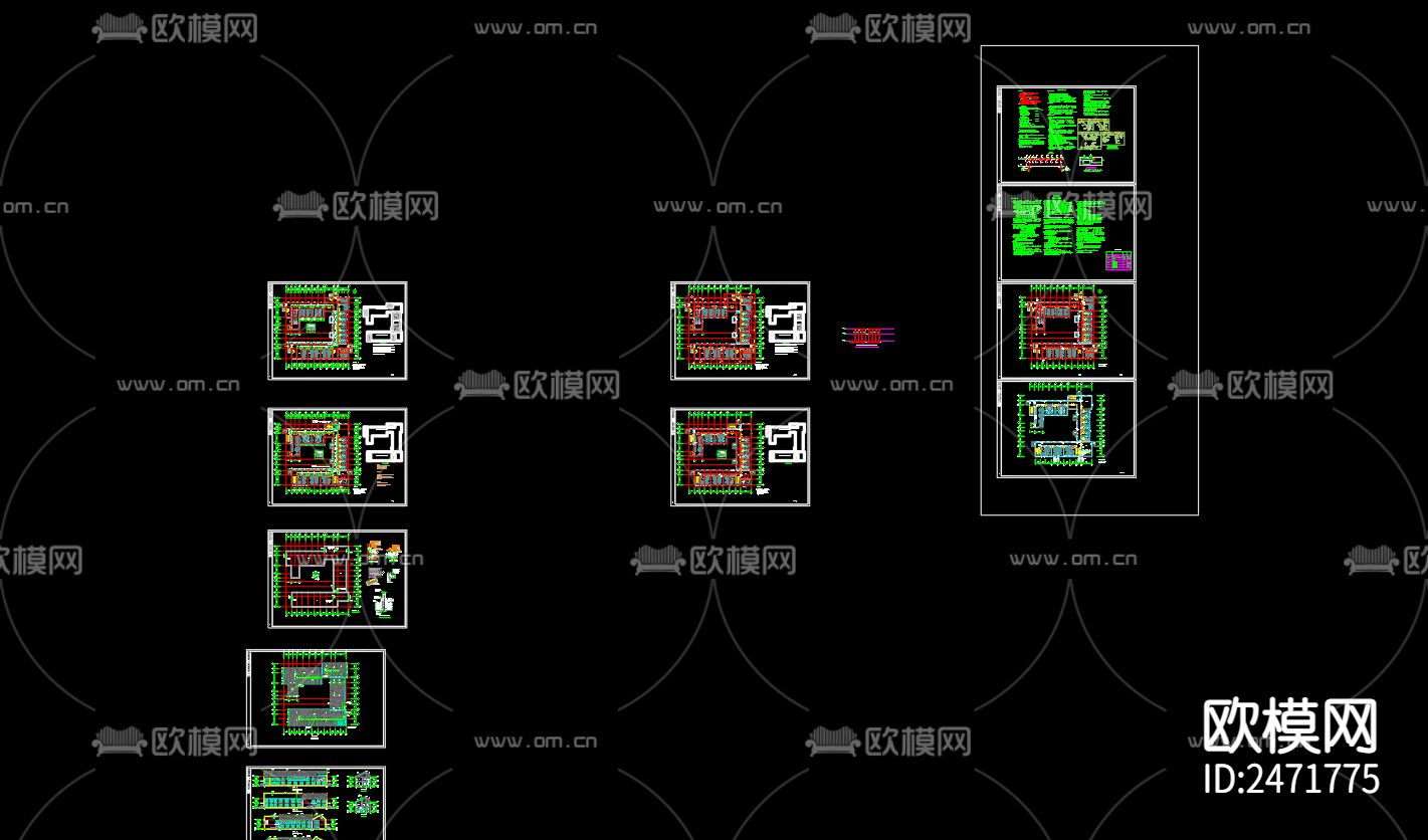 中小学生研学实践教育基地1号楼给排水CAD施工图下载（渲染图1）