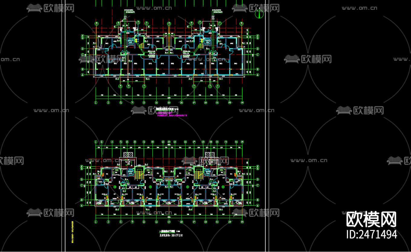 界集镇金色界城续建项目7号楼给排水CAD施工图下载（渲染图4）