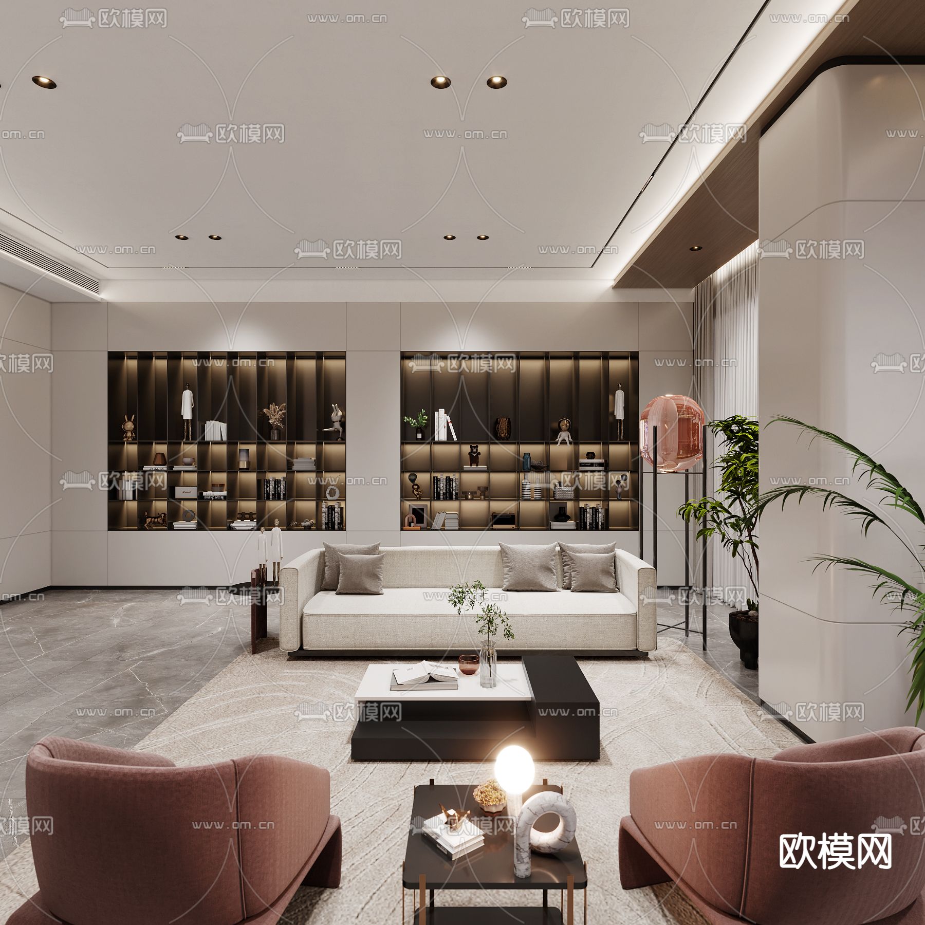 现代酒店大厅3d模型下载（渲染图6）