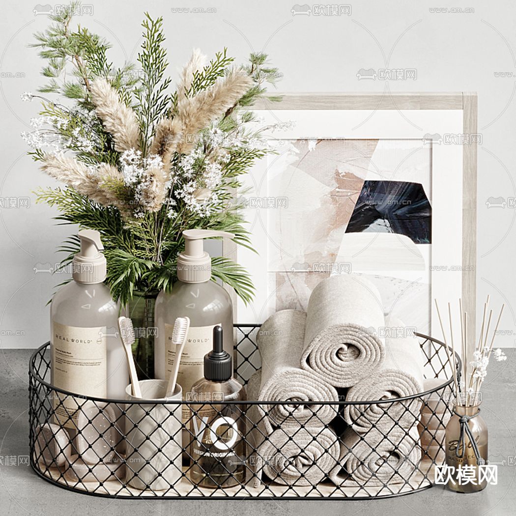 毛巾 洗浴摆件 卫浴用品3d模型下载